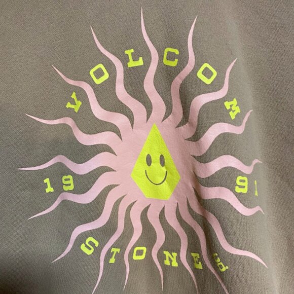 Volcom Brown Women’s Graphic Hoodie Sweatshirt  Size M - Picture 3 of 9